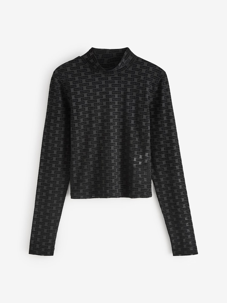 HUGO Black Dasori Long Sleeve Top - Image 1 of 5