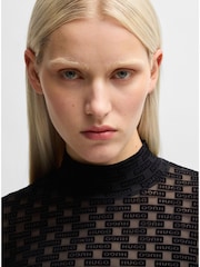 HUGO Black Dasori Long Sleeve Top - Image 4 of 5