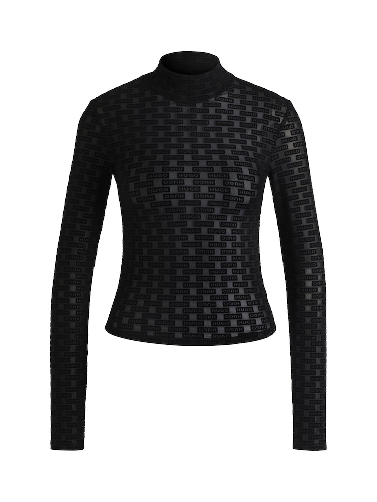 HUGO Black Dasori Long Sleeve Top - Image 5 of 5