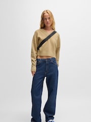 HUGO Natural Relaxed Fit Smiley Face Logo Sweater - Image 3 of 4