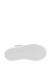 Nike White/Thunderstorm Blue Junior Air Force 1 Low Easy On Trainers - Image 4 of 4