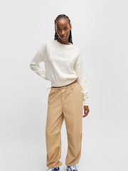 HUGO White Slogerix Jumper - Image 3 of 5