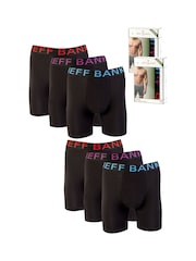 Jeff Banks Black Bamboo Boxers 6 Pack - Image 2 of 6
