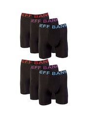 Jeff Banks Black Bamboo Boxers 6 Pack - Image 3 of 6