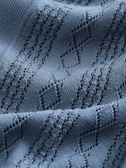 Azul - Camisa polo com botões Silk Rich Signature - Imagem 7 de 8