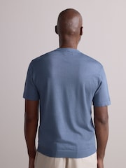 Синий - Футболка Regular Fit TENCEL ™ Signature с короткими рукавами и текстурированными полосками - Image 2 of 8