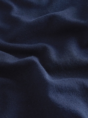Navy Blue/Black Regular Fit Cotton Rich Short Sleeve Knit Polo Shirt 2 Pack - Image 6 of 6