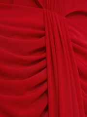 레드 - Reiss Starla 시스루 러플 민소매 맥시 드레스 - 7의 이미지 7