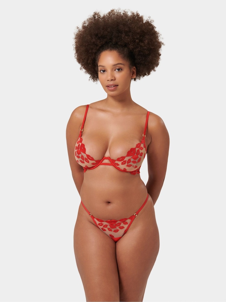 Bluebella Red Marian Thongs - Image 3 of 7