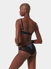 Bluebella Blue Lyandra Plunge Underwired Floral Embroidery Longline Bra - Image 3 of 5