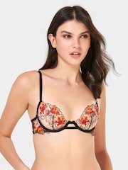 Bluebella Calista Plunge Underwired Floral Embroidered Bra - Image 1 of 5