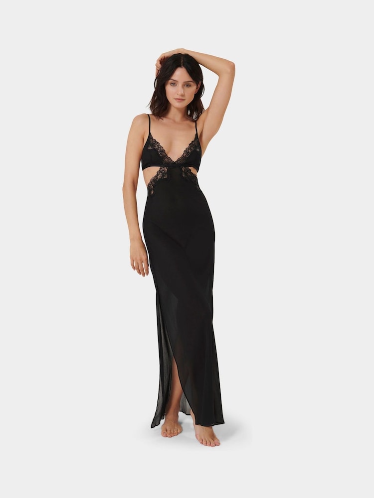 Bluebella Julianne Long Black Chemise - Image 1 of 5