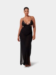 Bluebella Julianne Long Black Chemise - Image 3 of 5