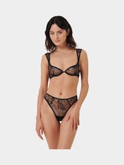 Bluebella Seraphim Plunge Underwired Floral Embroidered Lace Bra - Image 2 of 7
