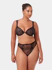 Bluebella Seraphim Plunge Underwired Floral Embroidered Lace Bra - Image 4 of 7