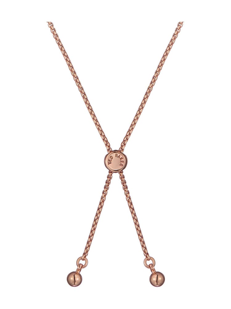 Ted Baker Pink Tone Amorita Crystal Halo Heart Adjustable Bracelet - Image 2 of 4