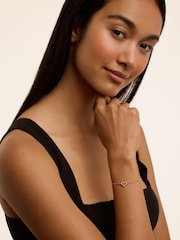 Ted Baker Pink Tone Amorita Crystal Halo Heart Adjustable Bracelet - Image 4 of 4