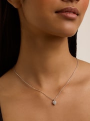 Ted Baker Silver Tone Adorina Crystal Sweetheart Pendant Necklace - Image 3 of 4