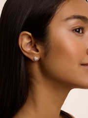 Ted Baker Silver Tone Adoraa Crystal Sweetheart Stud Earrings - Image 2 of 4