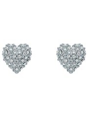 Ted Baker Silver Tone Adoraa Crystal Sweetheart Stud Earrings - Image 3 of 4