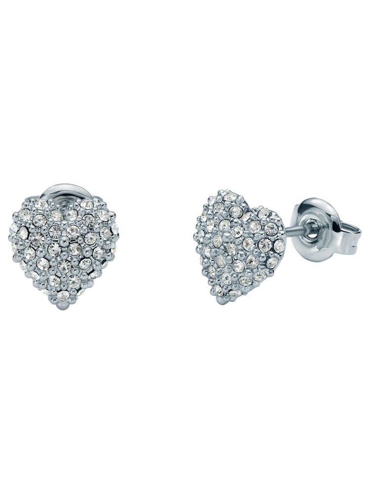 Ted Baker Silver Tone Adoraa Crystal Sweetheart Stud Earrings - Image 4 of 4