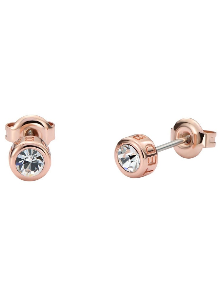 Ted Baker Pink Tone Sinee Mini Crystal Stud Earrings - Image 2 of 4