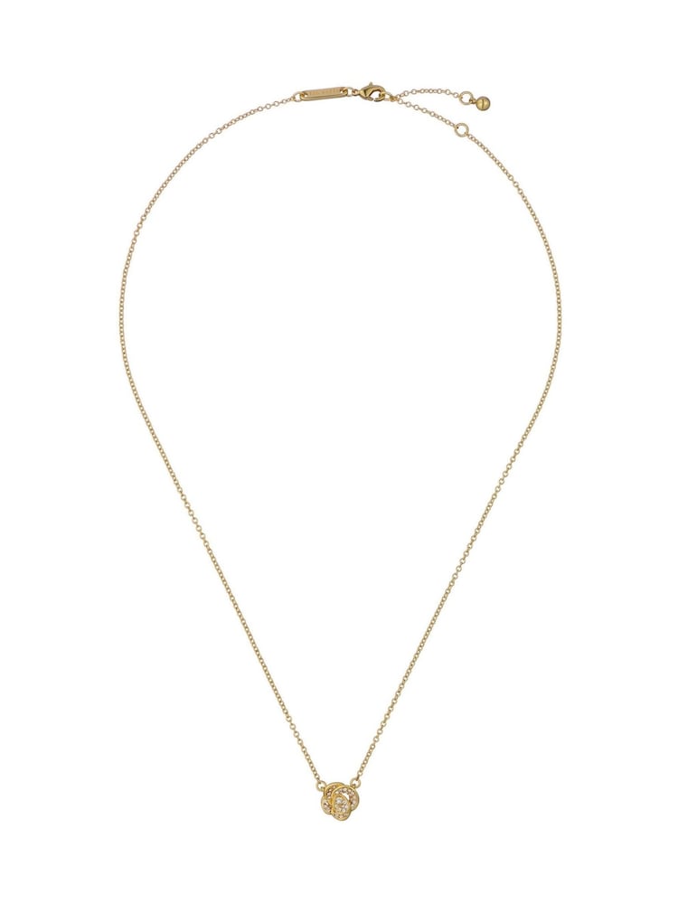 Ted Baker Gold Tone Florita Crystal Flower Pendant Necklace - Image 3 of 4