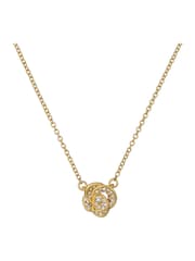 Ted Baker Gold Tone Florita Crystal Flower Pendant Necklace - Image 4 of 4
