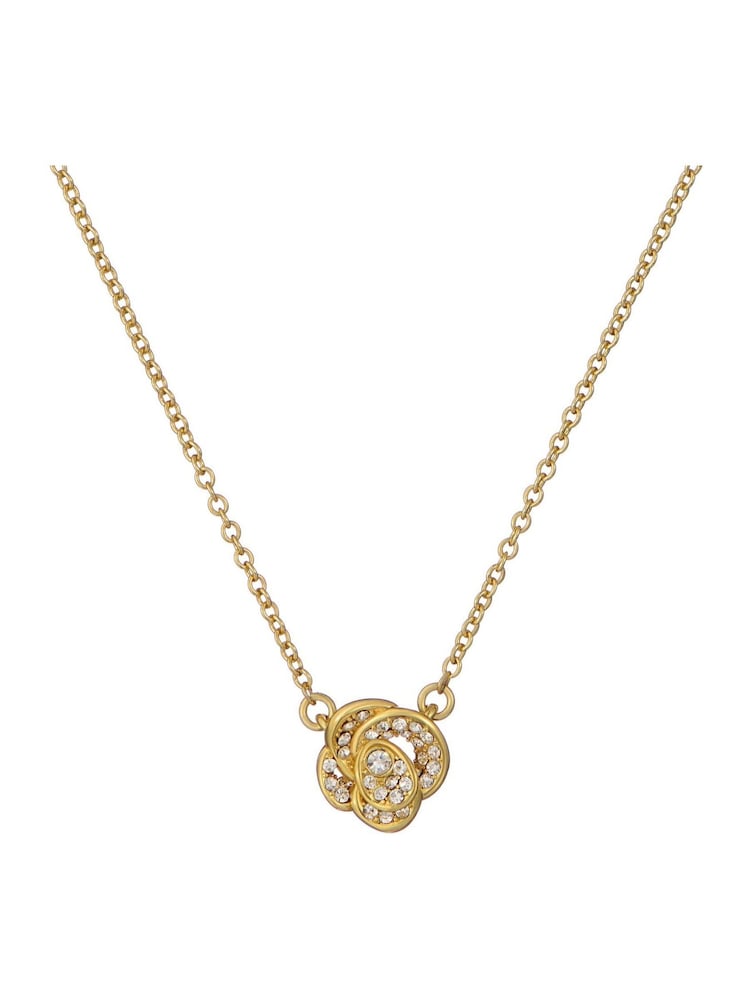 Ted Baker Gold Tone Florita Crystal Flower Pendant Necklace - Image 4 of 4