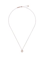 Ted Baker Pink Tone Amore Crystal Halo Heart Pendant Necklace - Image 3 of 4