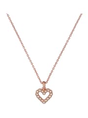 Ted Baker Pink Tone Amore Crystal Halo Heart Pendant Necklace - Image 4 of 4