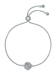 Ted Baker Silver Tone Florina Crystal Flower Adjustable Bracelet - Image 1 of 4