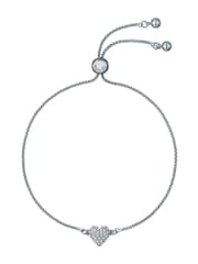 Ted Baker Silver Tone Adoria Crystal Sweetheart Adjustable Bracelet - Image 1 of 4