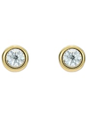 Ted Baker Gold Tone Sinee Mini Crystal Stud Earrings - Image 1 of 4