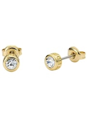 Ted Baker Gold Tone Sinee Mini Crystal Stud Earrings - Image 2 of 4