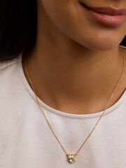 Ted Baker Gold Tone Joyelle Jewel Cluster Pendant Necklace - Image 3 of 4