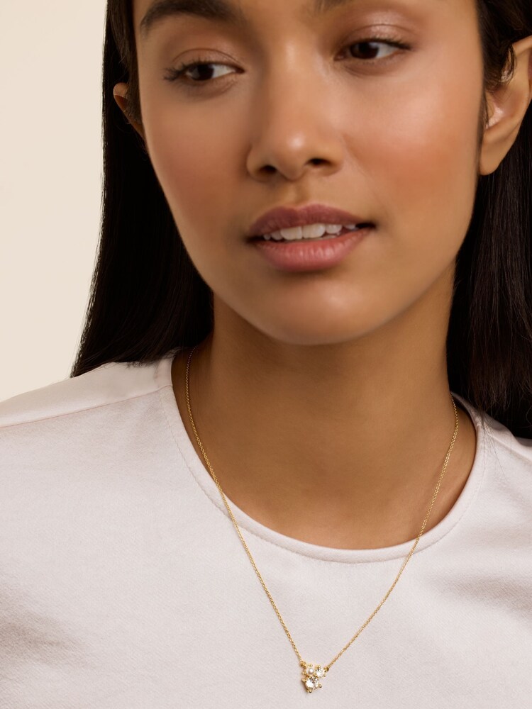 Ted Baker Gold Tone Joyelle Jewel Cluster Pendant Necklace - Image 4 of 4