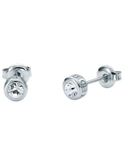 Ted Baker Silver Tone Sinee Mini Crystal Stud Earrings - Image 4 of 4