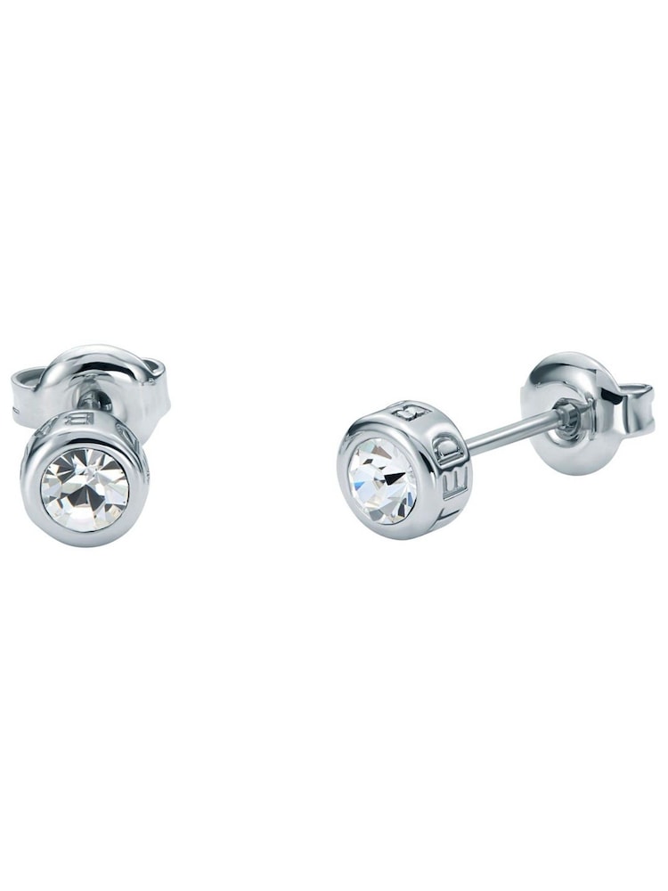 Ted Baker Silver Tone Sinee Mini Crystal Stud Earrings - Image 4 of 4