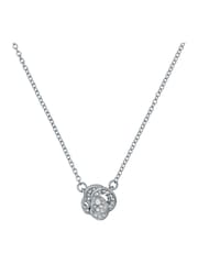 Ted Baker Silver Tone Florita Crystal Flower Pendant Necklace - Image 2 of 4