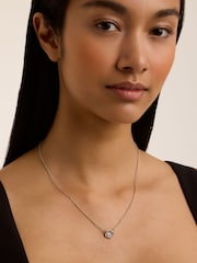 Ted Baker Silver Tone Florita Crystal Flower Pendant Necklace - Image 3 of 4