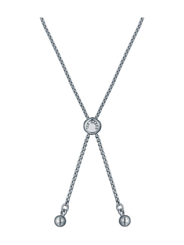Ted Baker Silver Tone Amorita Crystal Halo Heart Adjustable Bracelet - Image 2 of 4