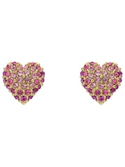 Ted Baker Gold Tone Adoraa Crystal Sweetheart Stud Earrings - Image 3 of 4