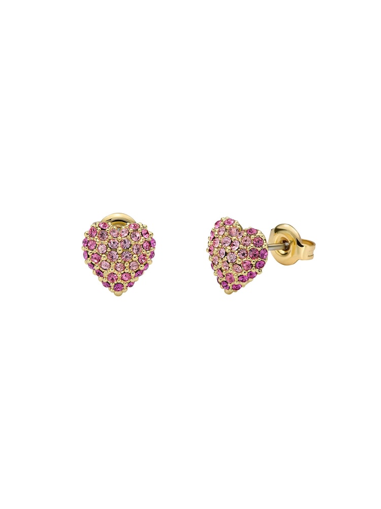 Ted Baker Gold Tone Adoraa Crystal Sweetheart Stud Earrings - Image 4 of 4