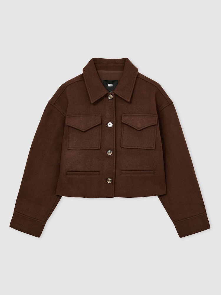 Paige Wool-Blend Cropped Jacket - Image 2 of 6