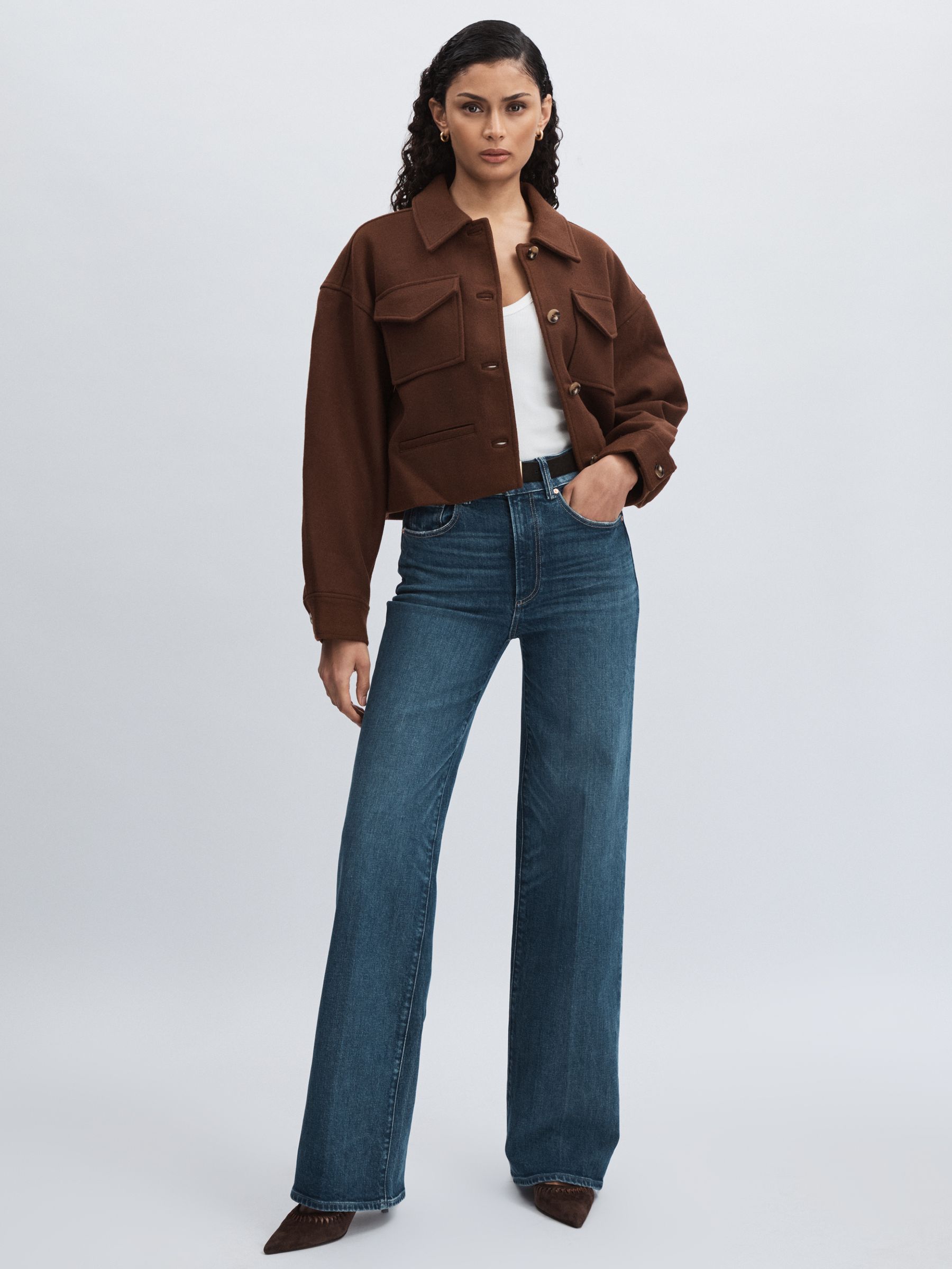 Buy Paige Wool-Blend Cropped Jacket from Next USA