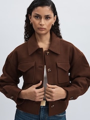 Paige Wool-Blend Cropped Jacket - Image 4 of 6