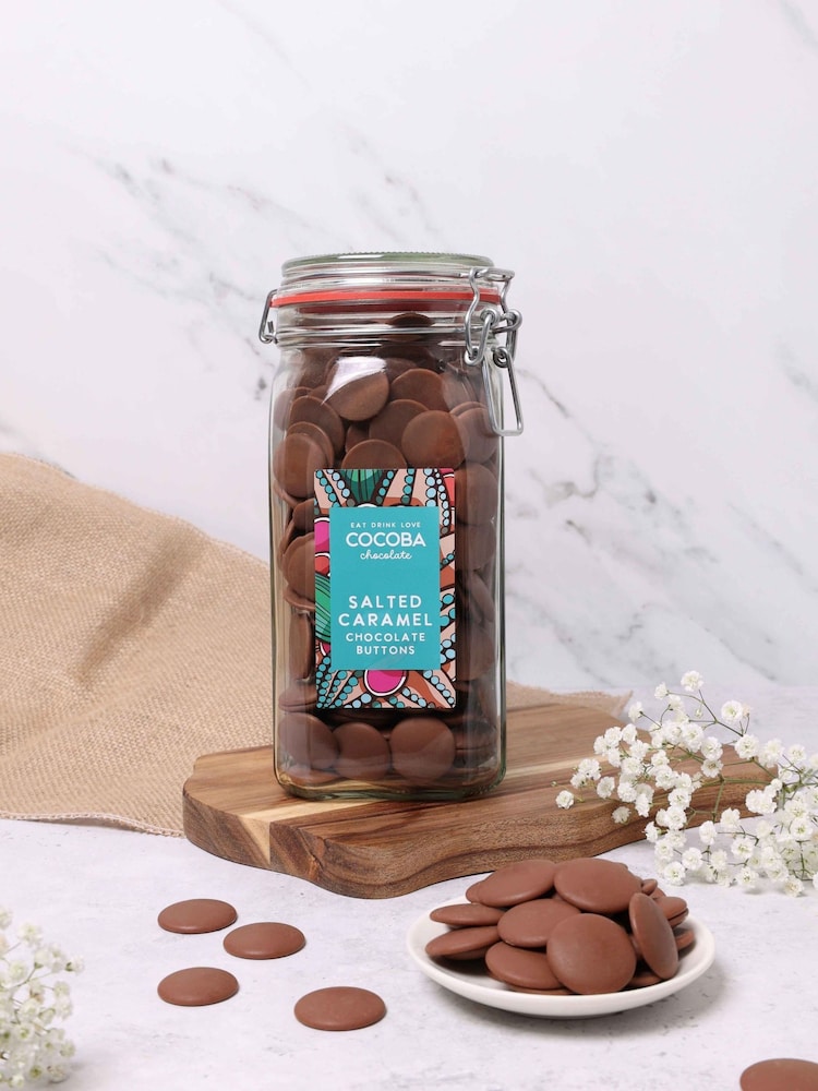 Cocoba Salted Caramel Chocolate Buttons Jar - Image 1 of 2