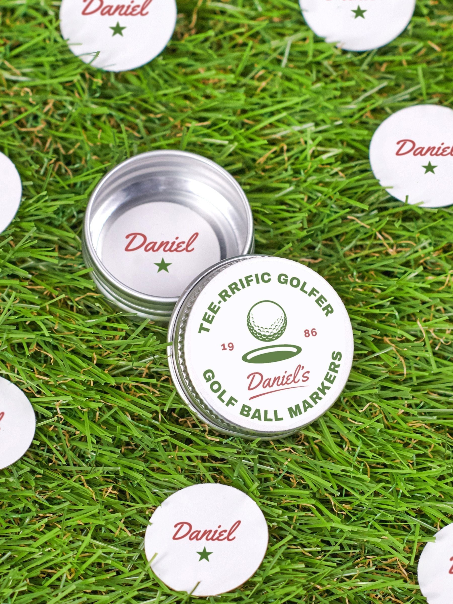 Buy Personalised Golf Ball Markers In A Tin by Oakdene from the