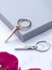 Personalised Family Metal Bar Keyring by Oakdene - Image 1 of 2